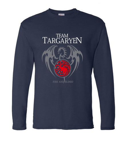 Targaryen Fire & Blood Game of Thrones Long Sleeve T-Shirt
